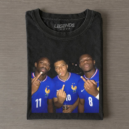Ousmane Dembélé & Kylian Mbappé & Aurélien Tchouaméni France Team Tee