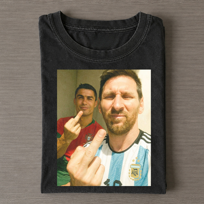 Vintage-T-Shirt Lionel Messi & CR7