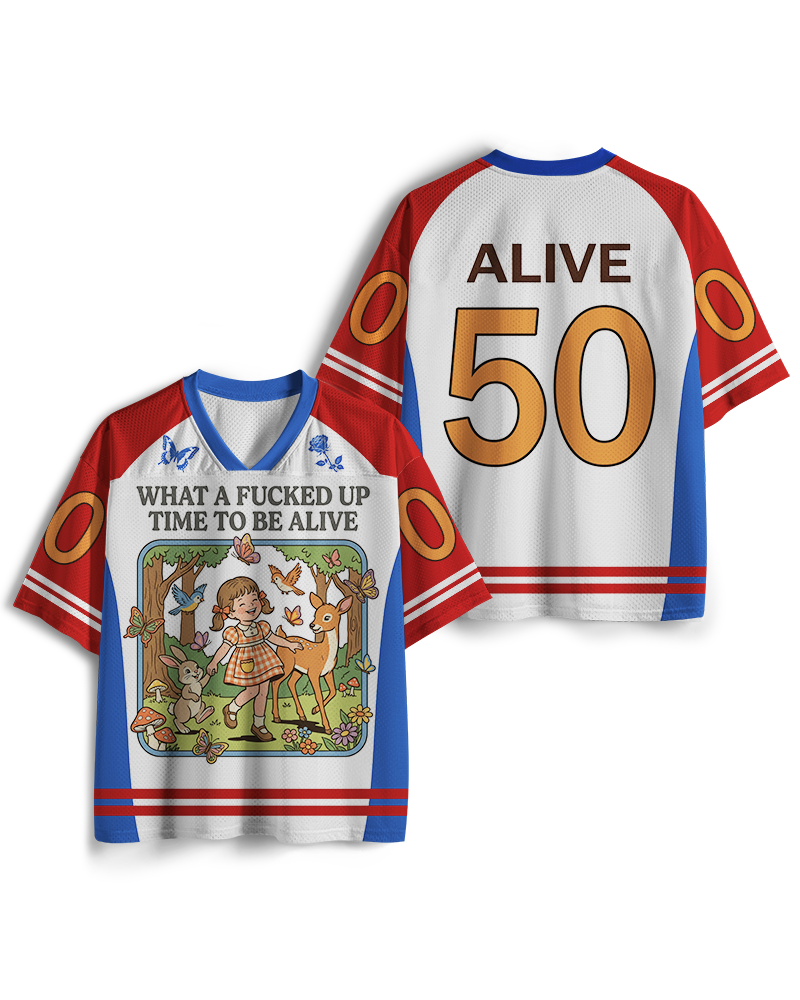 TheRetroTee Was für eine beschissene Zeit zum Leben 1970er Mesh Jersey