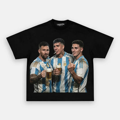 Lionel Messi & Enzo Fernández & Julián Álvarez Argentina Tee