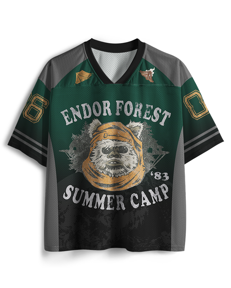 Maillot en résille TheRetroTee Camp d'été Forêt d'Endor Années 1980