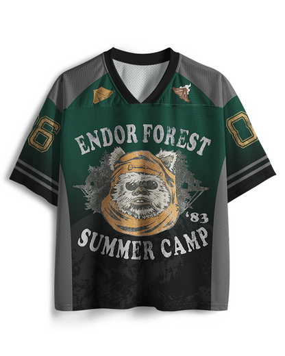 Maillot en résille TheRetroTee Camp d'été Forêt d'Endor Années 1980
