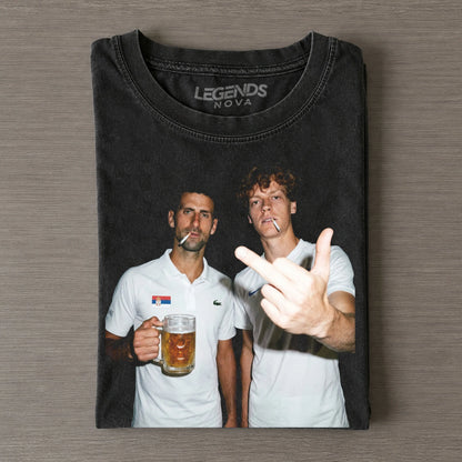 Wimbledon 2026 Men's Singles Germany Novak Djokovic & Italy Jannik Sinner T-shirt