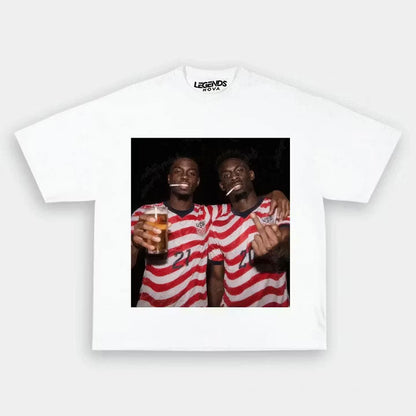 Timothy Weah & Folarin Balogun American Soccer Style Tee