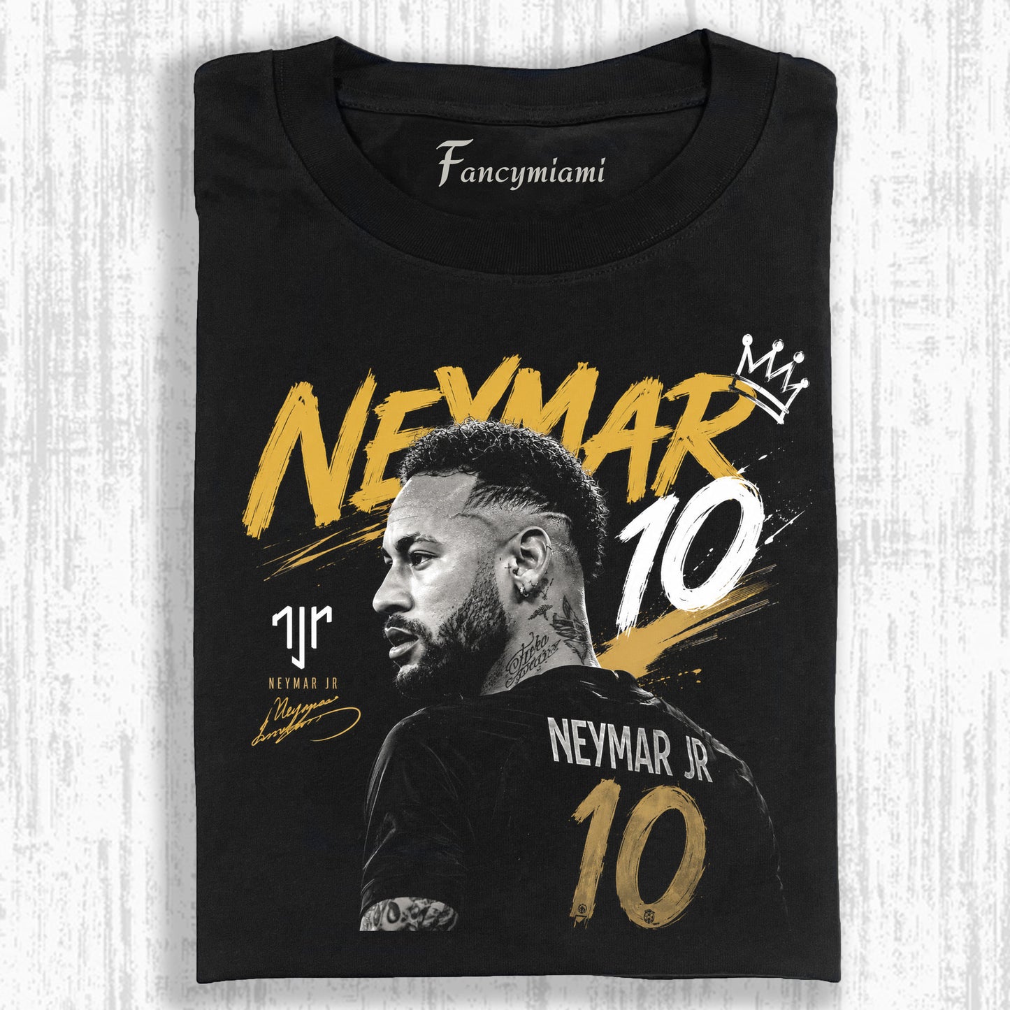 VINTAGE-FUSSBALLSTAR T-SHIRT MIT DISTRESSED-GRAFIK