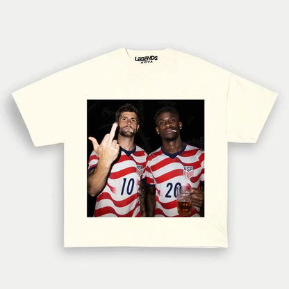 Christian Pulisic & Folarin Balogun USA TEE 1.9