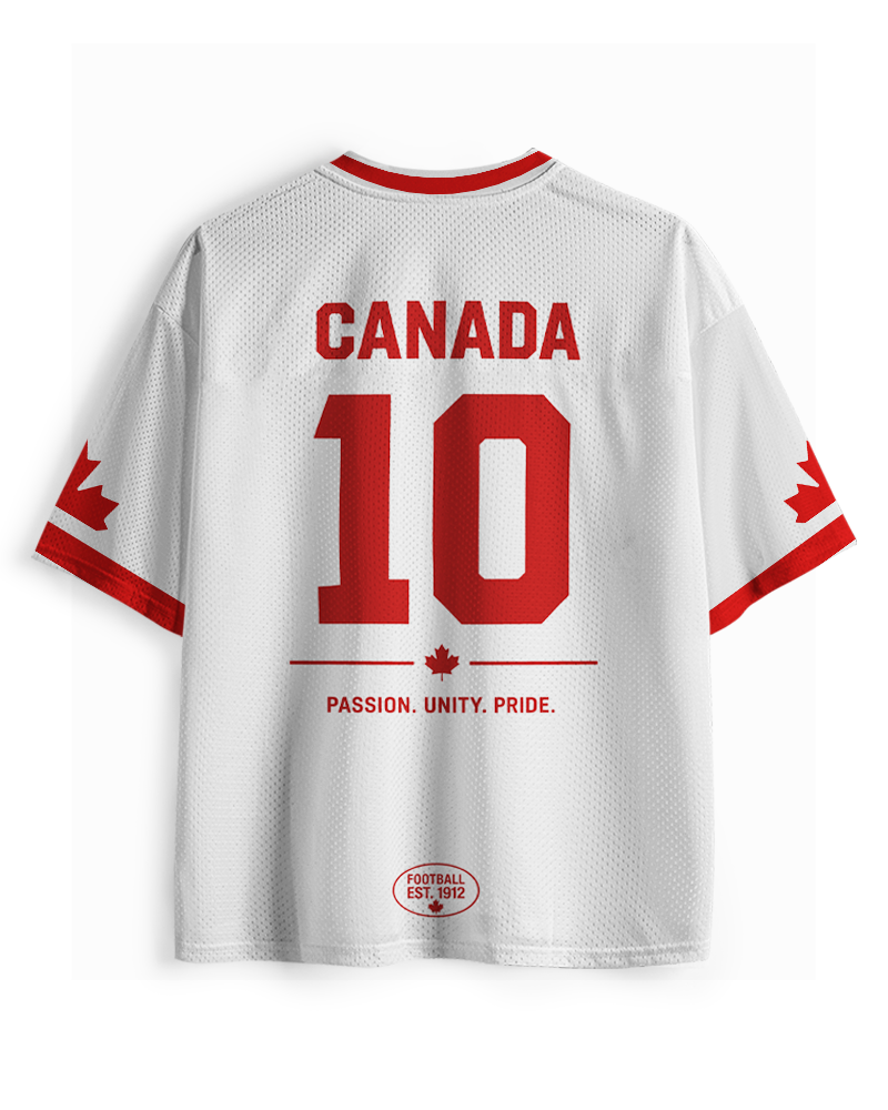 TheRetroTee Canada Maillot de Foot Rétro en Maille Nordique n°10