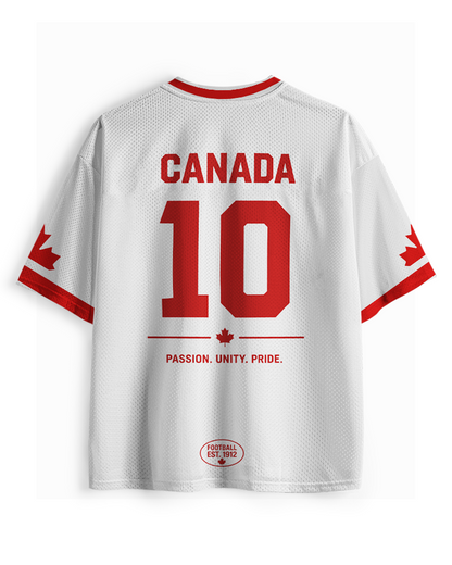 TheRetroTee Canada Maillot de Foot Rétro en Maille Nordique n°10