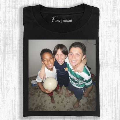 RETRO FOOTBALL LEGEND PORTRAIT FADED GRAPHIC TEE