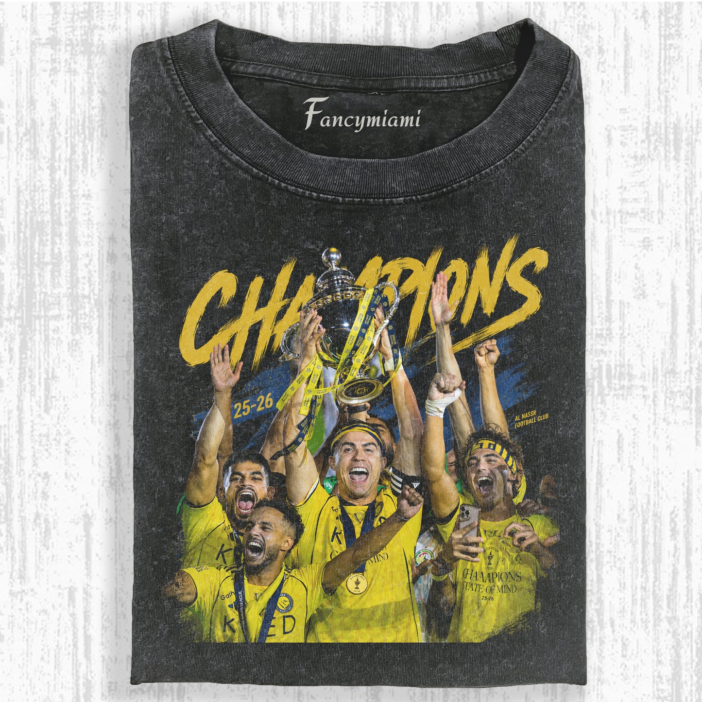 VINTAGE YELLOW KIT FOOTBALL CHAMP DISTRESSED TEE