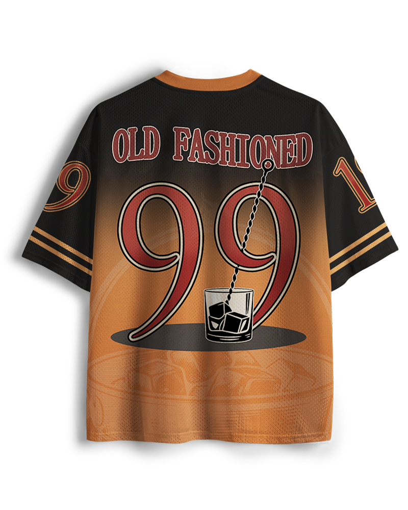 TheRetroTee Negroni Cocktail Raglan-Netztrikot