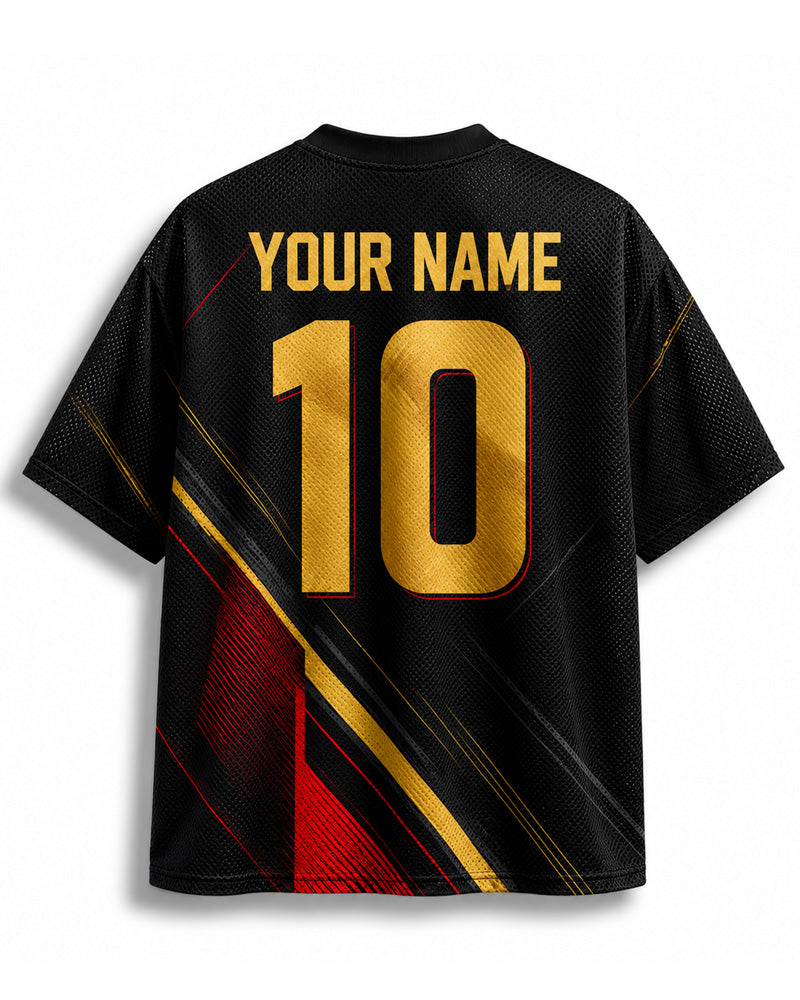 TheRetroTee Vintage Deutschland Fußball-Traditions-Mesh-Trikot