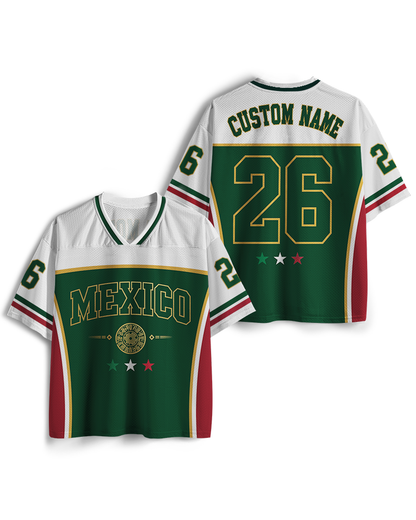 TheRetroTee Personalisiertes Mexiko Custom Name Nummer Mesh Trikot