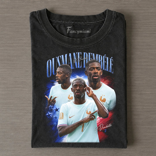 White "No. 7" Retro TEE