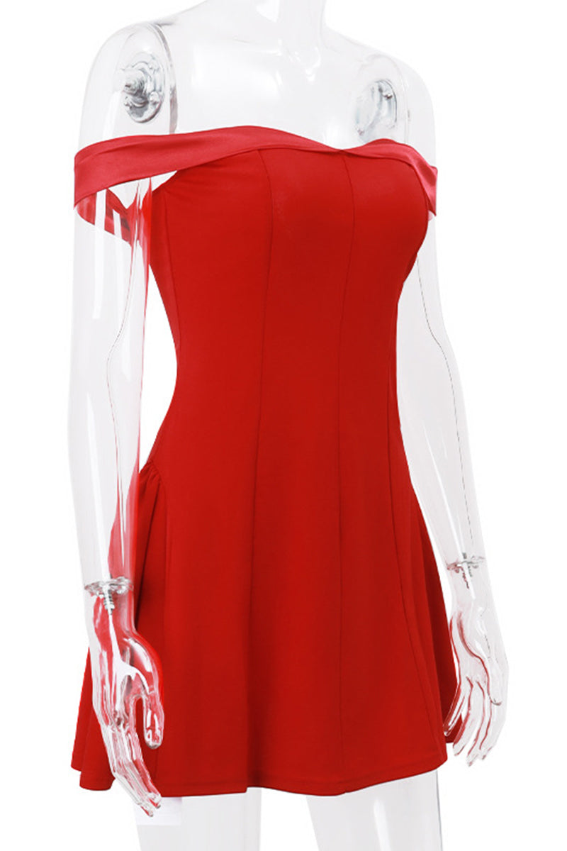 Sexy Party Backless Off Shoulder A Line Dresses