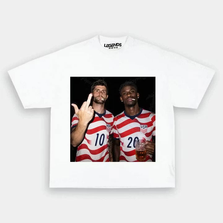 Christian Pulisic & Folarin Balogun USA TEE 1.9
