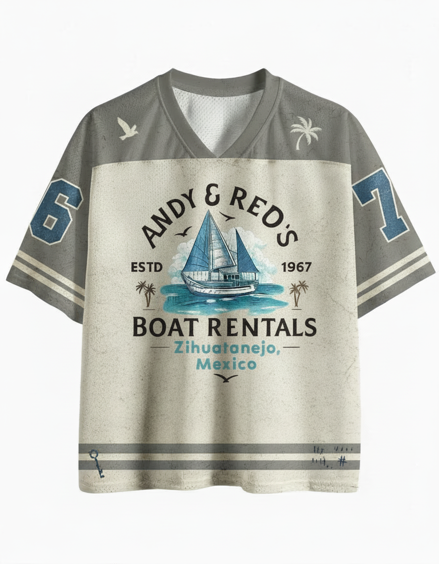 Maillot en résille TheRetroTee Boat Rentals années 90