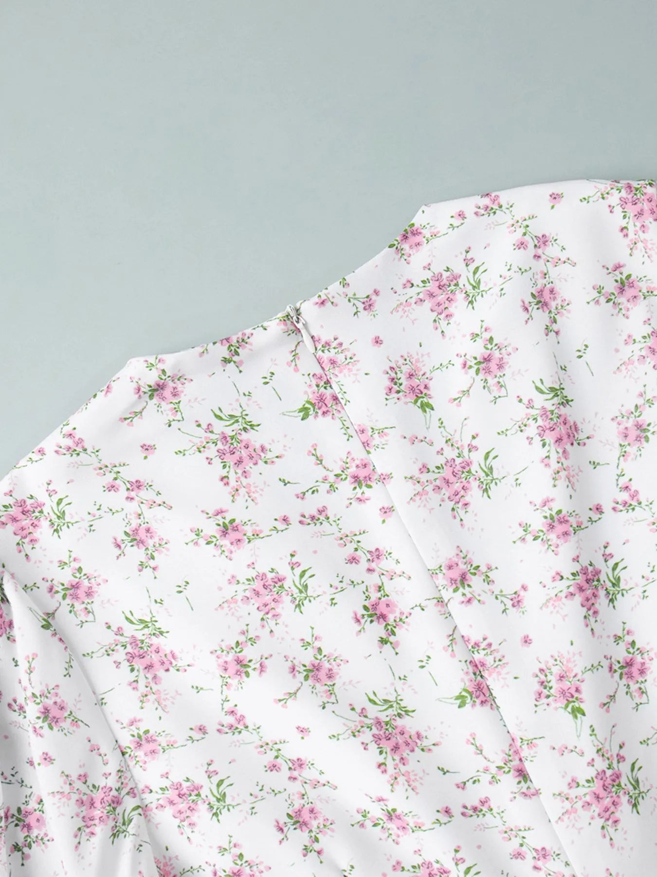 Floral Print Balloon Sleeve Dress