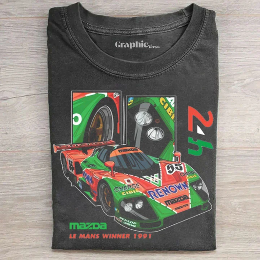 No.55 Mazda Le Mans Legend Vintage Washed Short Sleeve Tee