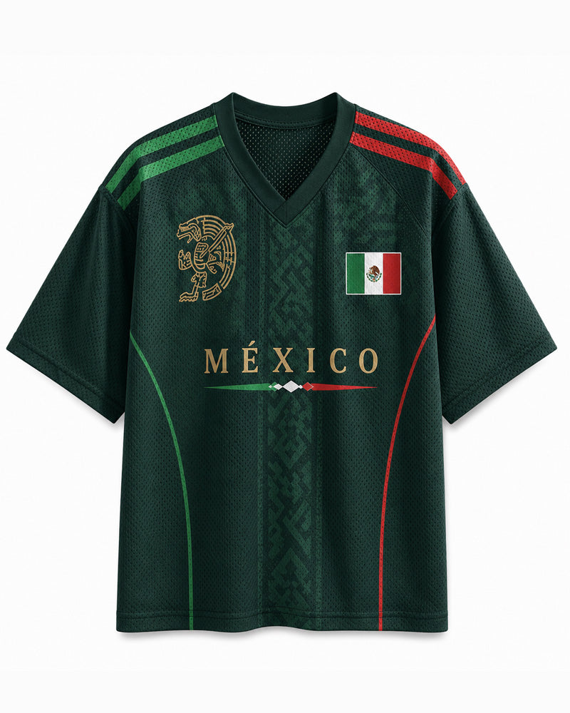 TheRetroTee Custom Mexiko Fußball Trikot mit Mesh