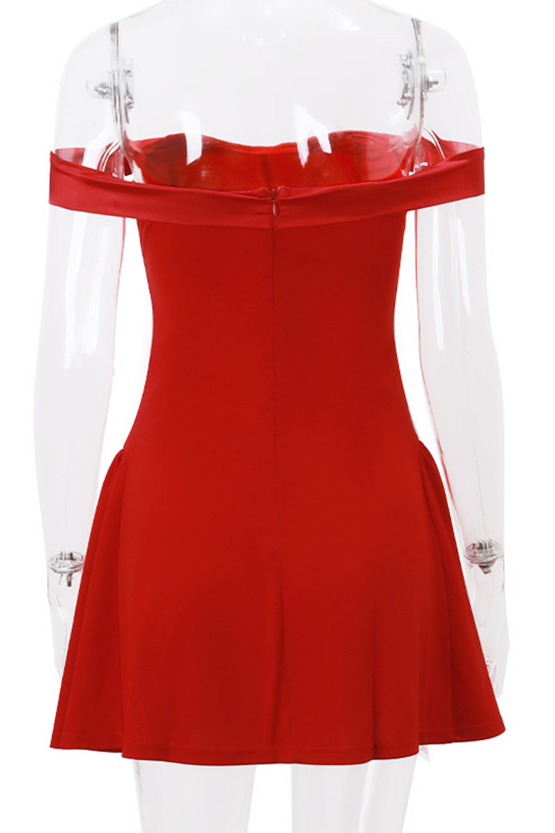 Sexy Party Backless Off Shoulder A Line Dresses