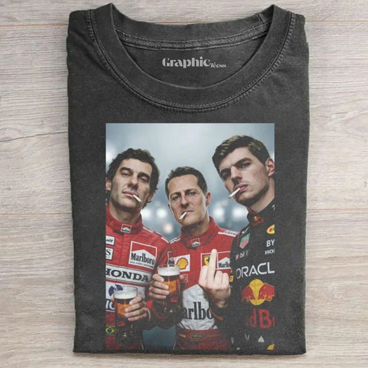 F1 Legends Senna Schumacher Verstappen Vintage T-Shirt