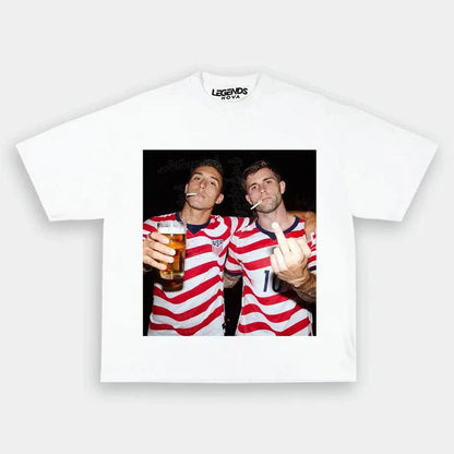 Sergiño Dest & Christian Pulisic American Soccer Style Tee 1.2