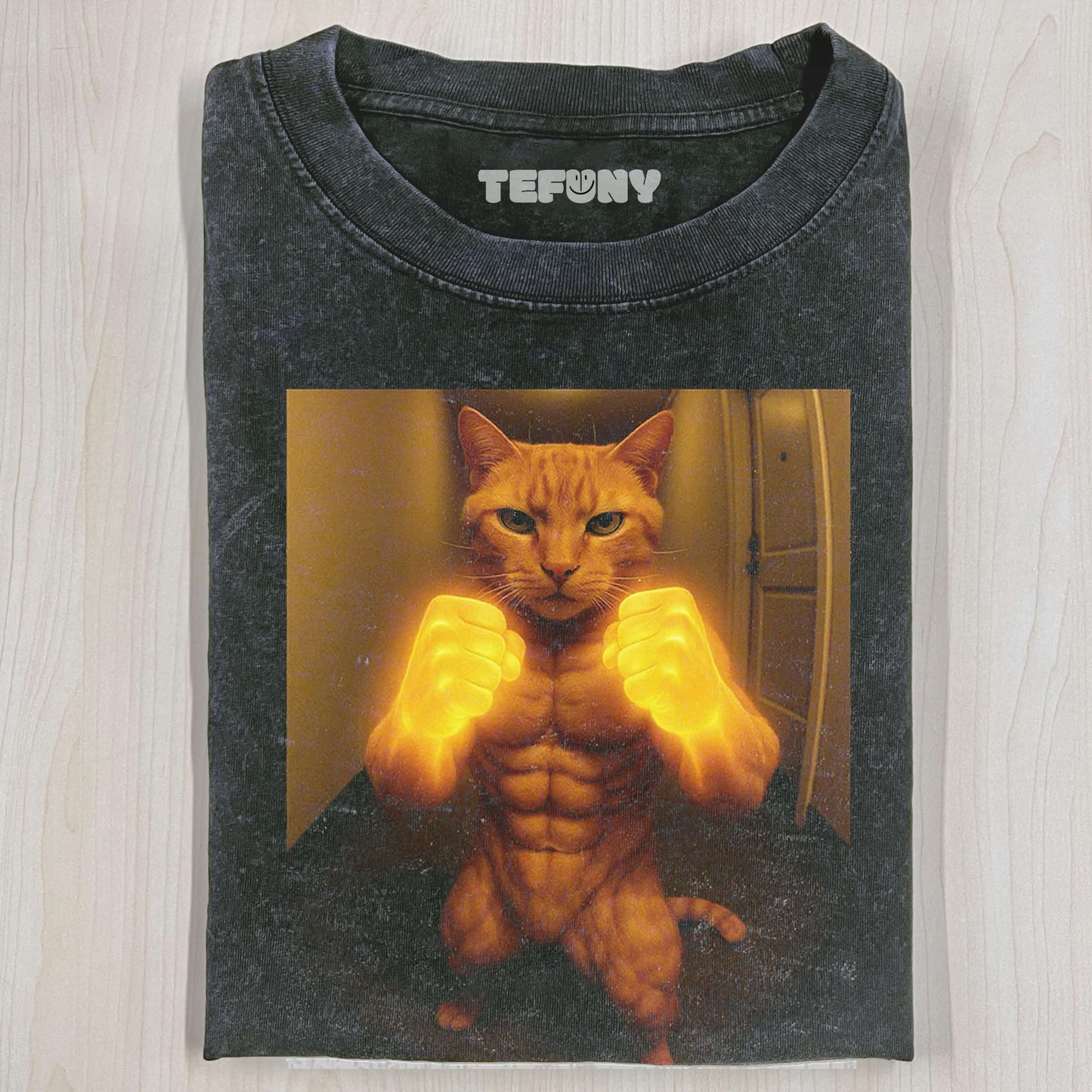 ABDOMINAL MUSCLE CAT VINTAGE T-SHIRT