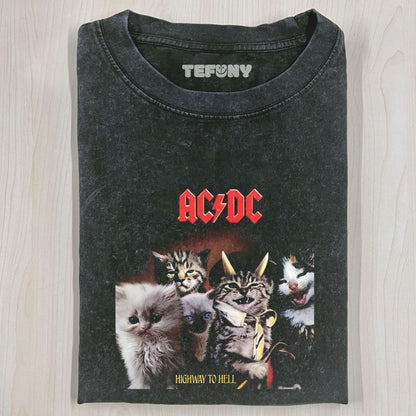AC DC CAT TEE
