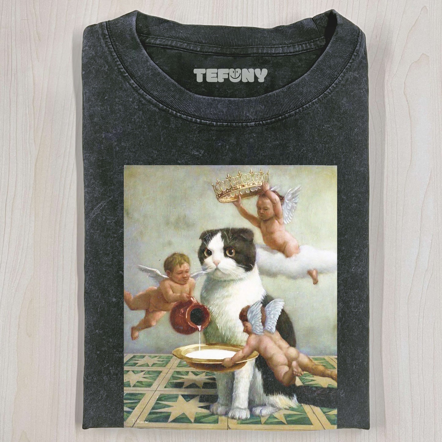 ANGEL FEEDS THE CAT T-SHIRT