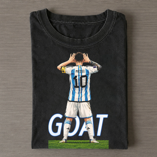 Lionel Messi World Cup GOAT Graphic T-Shirt