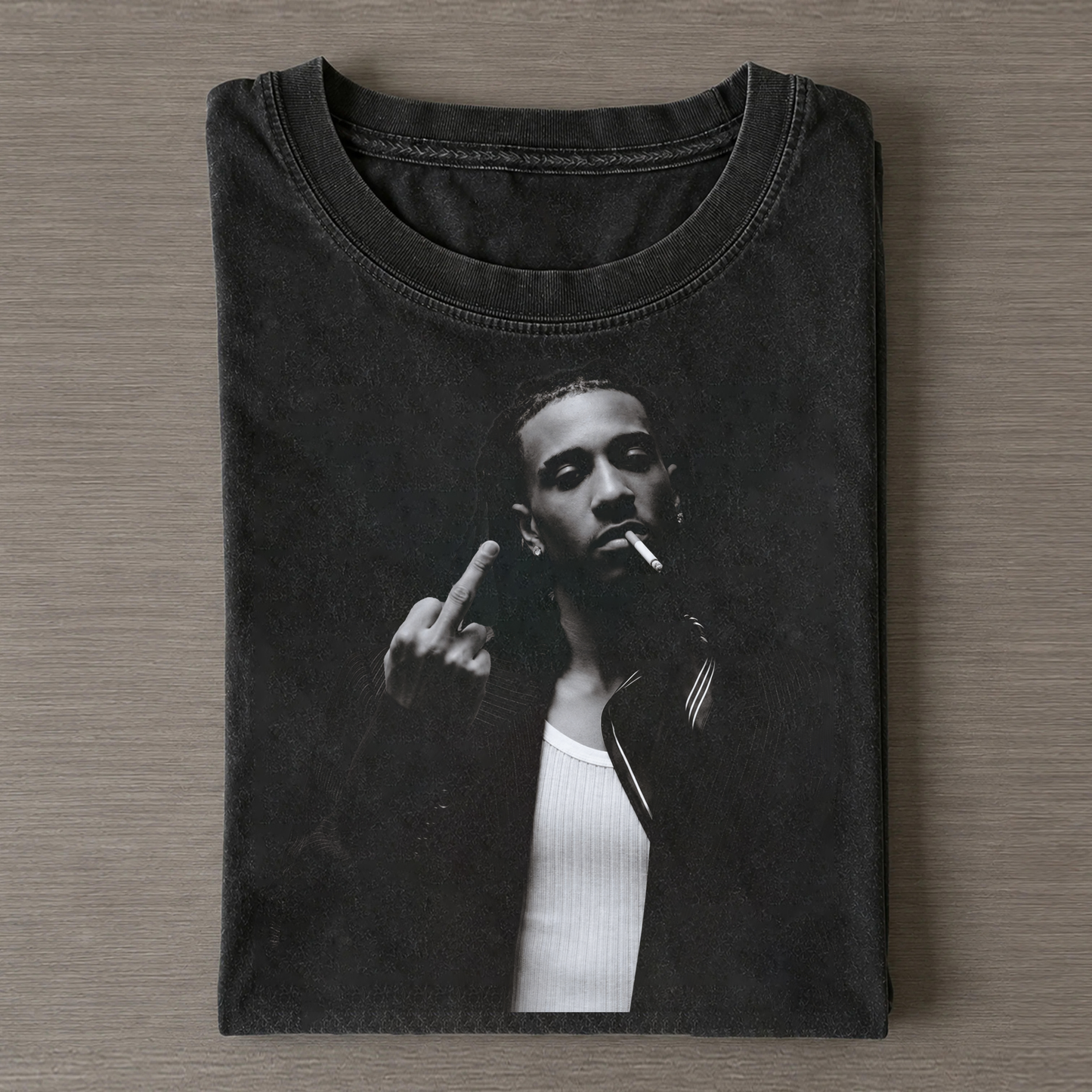 Michael Olise Black White Attitude Vintage Washed Tee