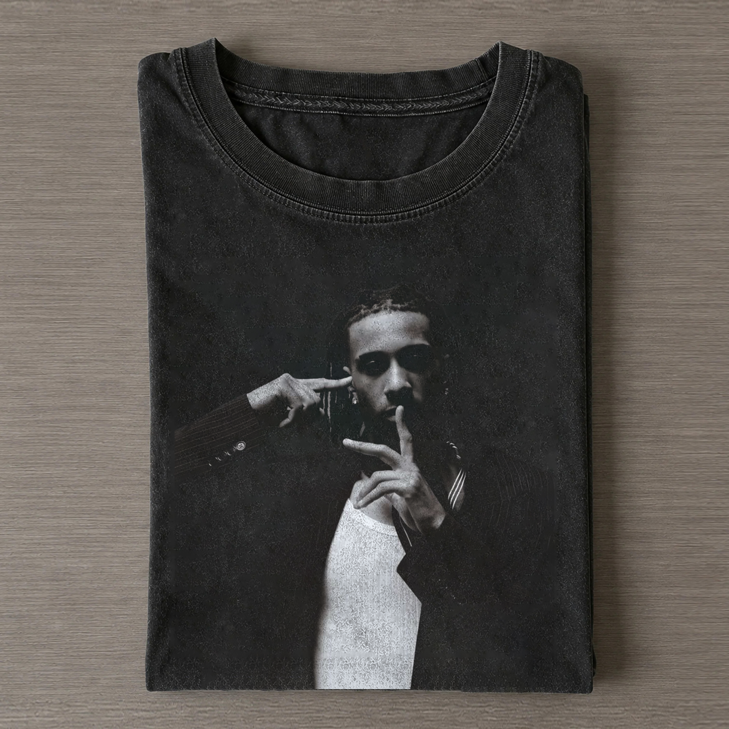Michael Olise Black White Attitude Vintage Washed Tee