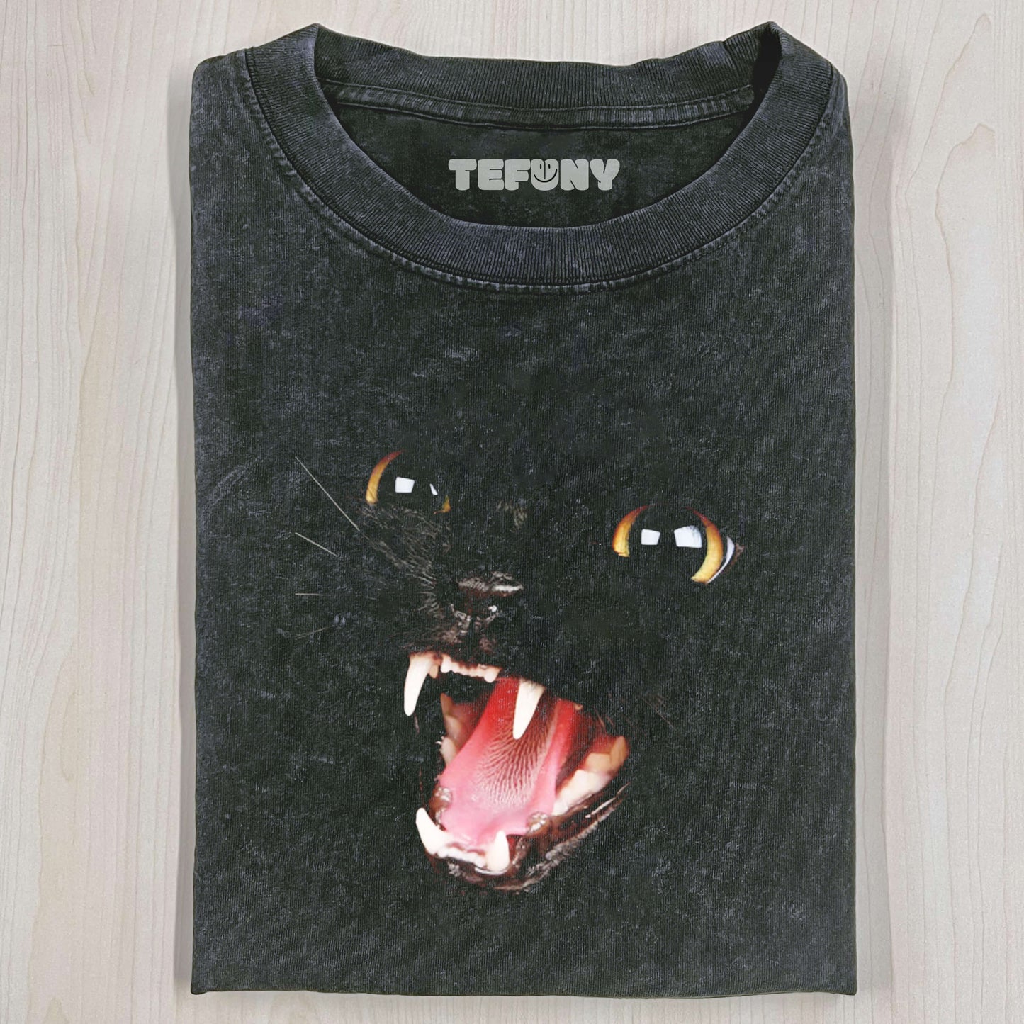 BLACK CUTE CAT T-SHIRT