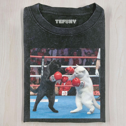 BOXING CAT MEME T-SHIRT