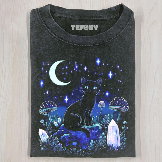 CAT IN THE MOONLIGHT T-SHIRT