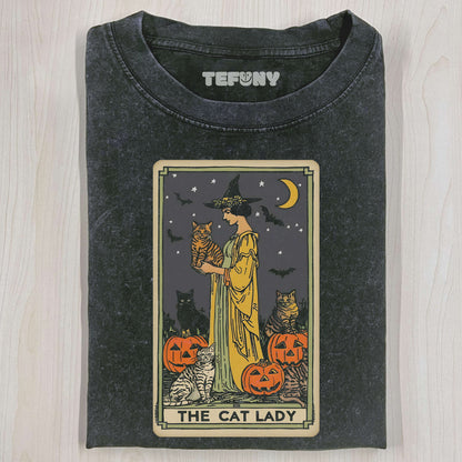 CAT LADY TAROT CARD SHIRT