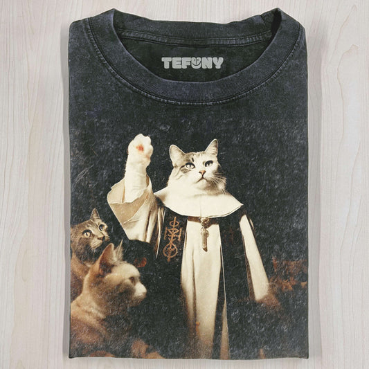 CAT PRAYER T-SHIRT V1