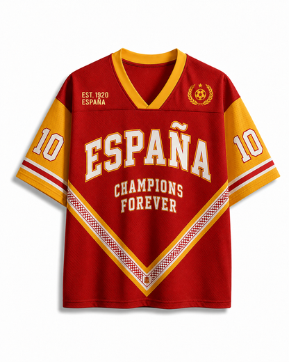 TheRetroTee Spain 26 Vintage Fußball-Mesh-Trikot
