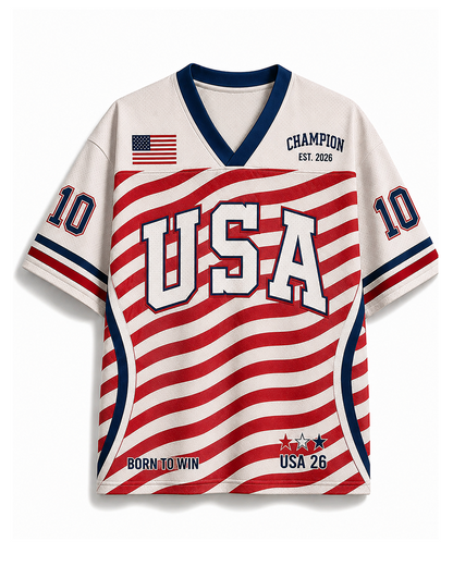 Maillot en maille héritage de football TheRetroTee USA 26