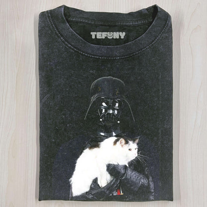 DARTH VADER AND CAT T-SHIRT