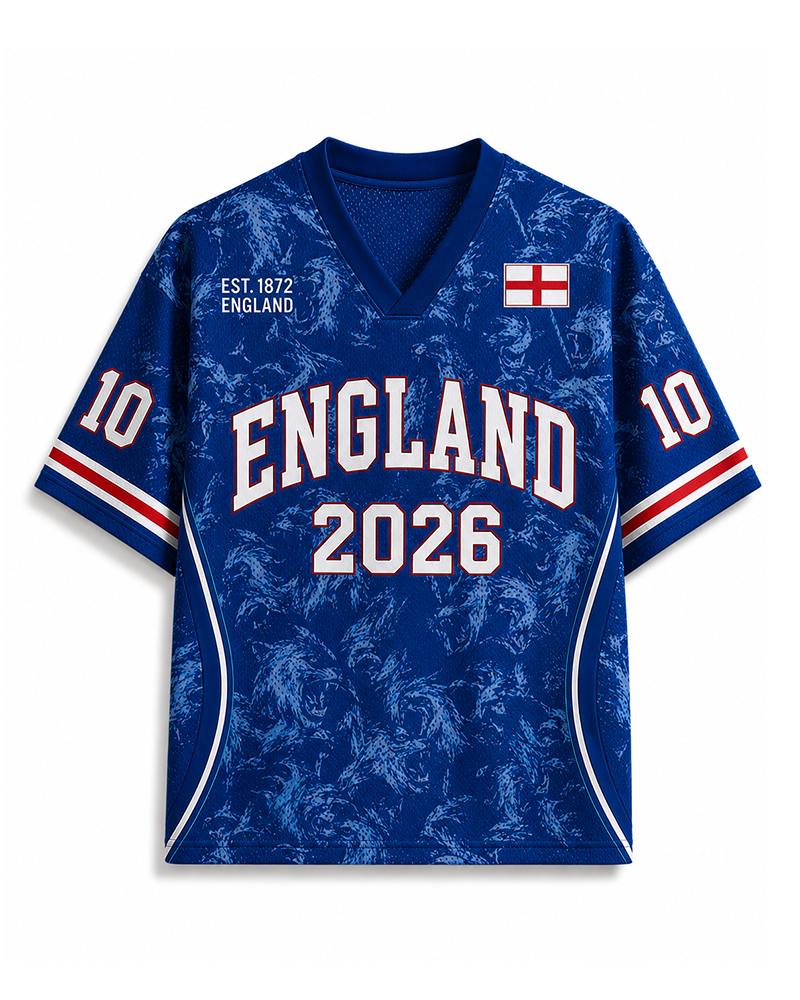 TheRetroTee England 26 Vintage Football Mesh Jersey