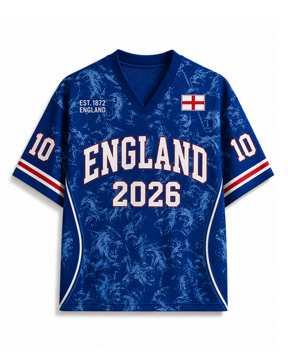 TheRetroTee England 26 Vintage Football Mesh Jersey