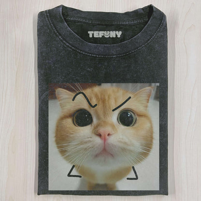 FUNNY ANGRY CAT T-SHIRT