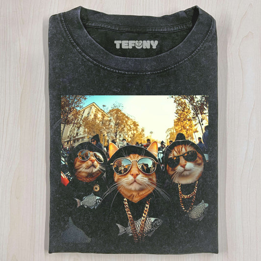 FUNNY HIP-HOP BORTHER CAT SWEATSHIRTS