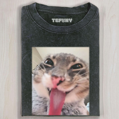 FUNNY X CAT T-SHIRT