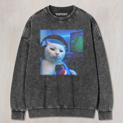 FUNNY BALL GAME CAT TEE & SWEAT & HOOD