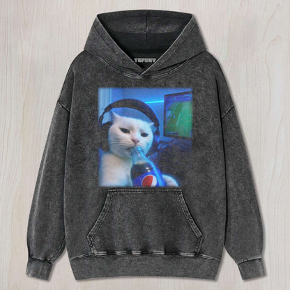 FUNNY BALL GAME CAT TEE & SWEAT & HOOD