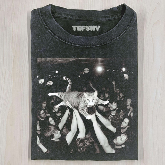 FUNNY CAT PARTY T-SHIRT