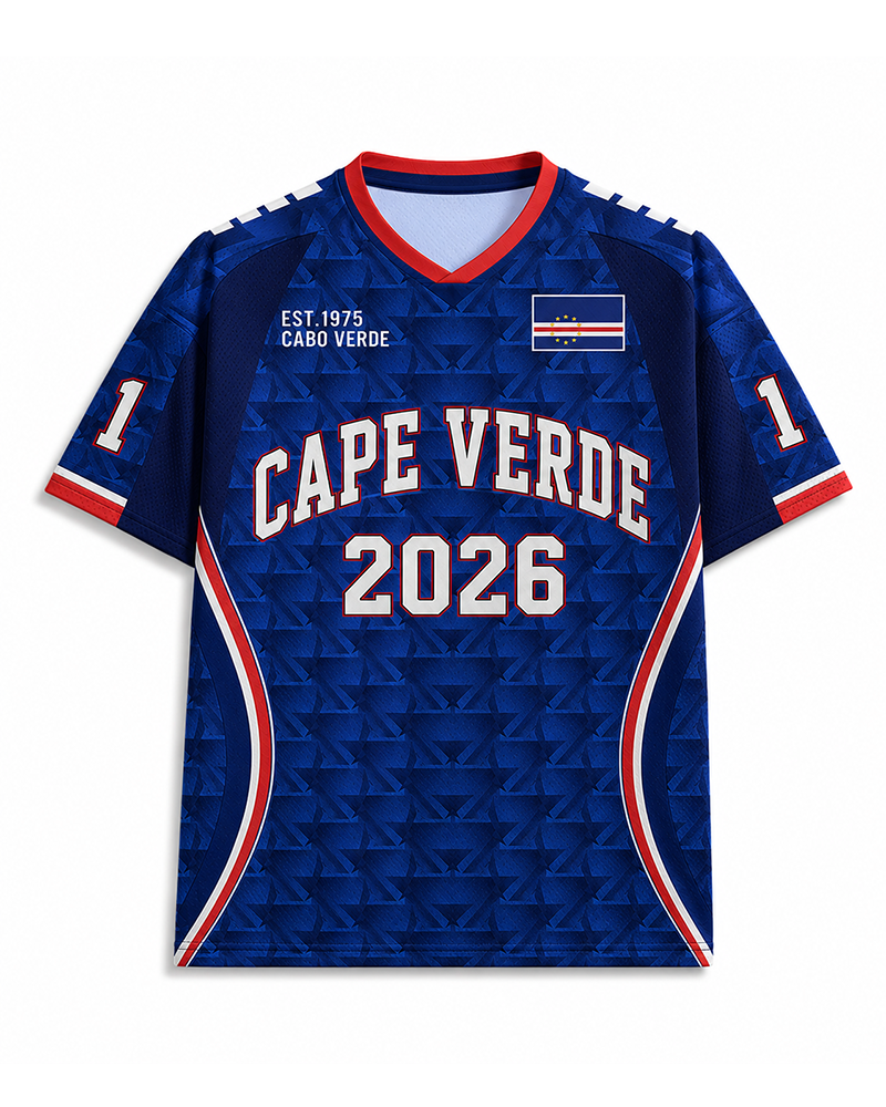 TheRetroTee Cape Verde 26 Breakout Football Mesh Jersey